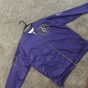 Purple Zip-Up Jacket with Logo